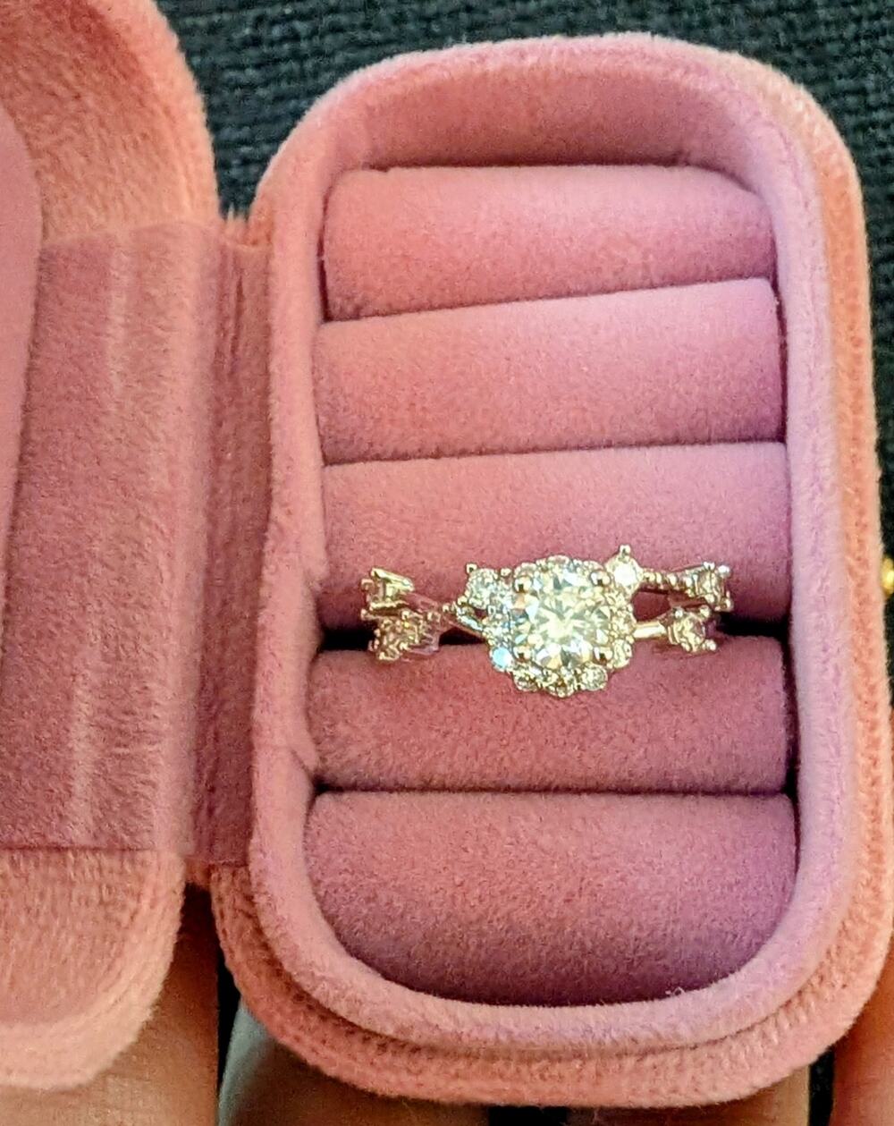 Silver Moissanite Ring